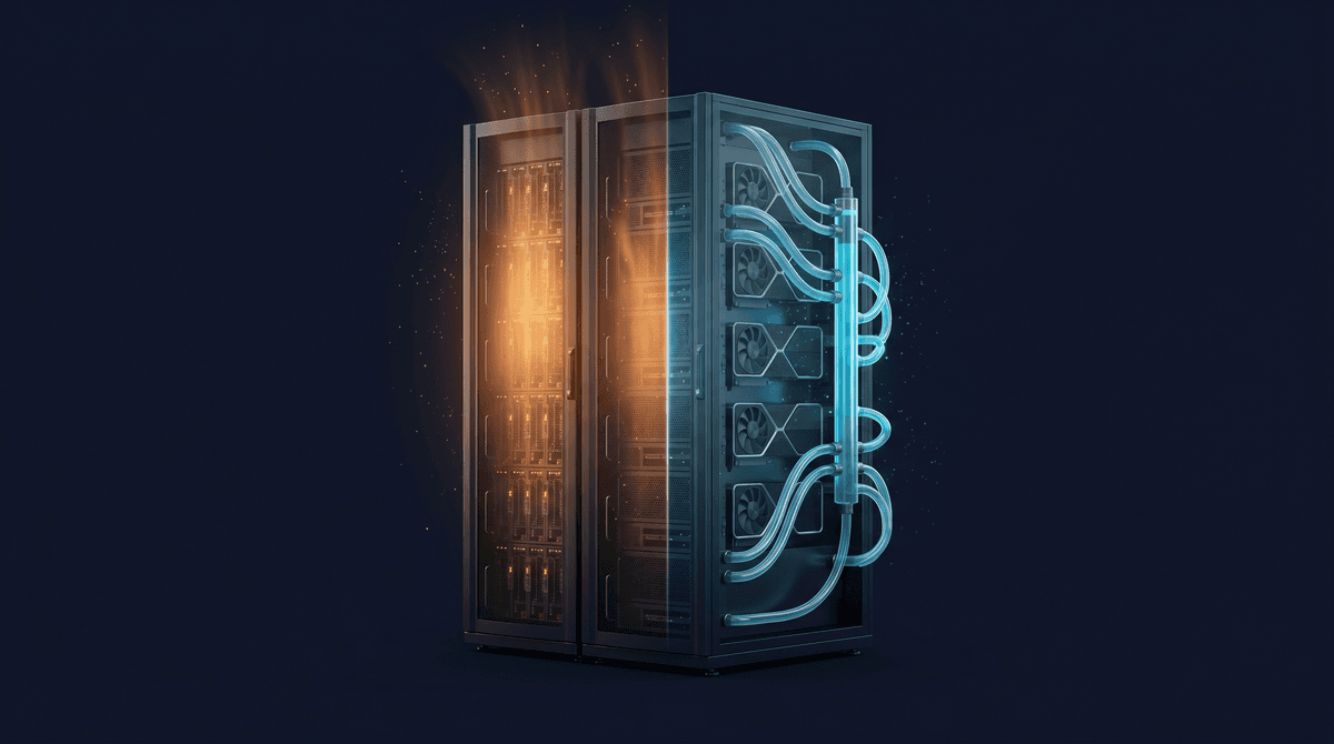 Data Center Cooling Economics 2026: air vs liquid vs immersion TCO comparison for AI infrastructure — rack density progression from 6.1 kW to 27 kW to 600 kW by Jon Moen, CTO