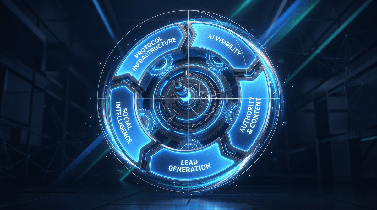 Integrated service ecosystem strategic flywheel analysis diagram