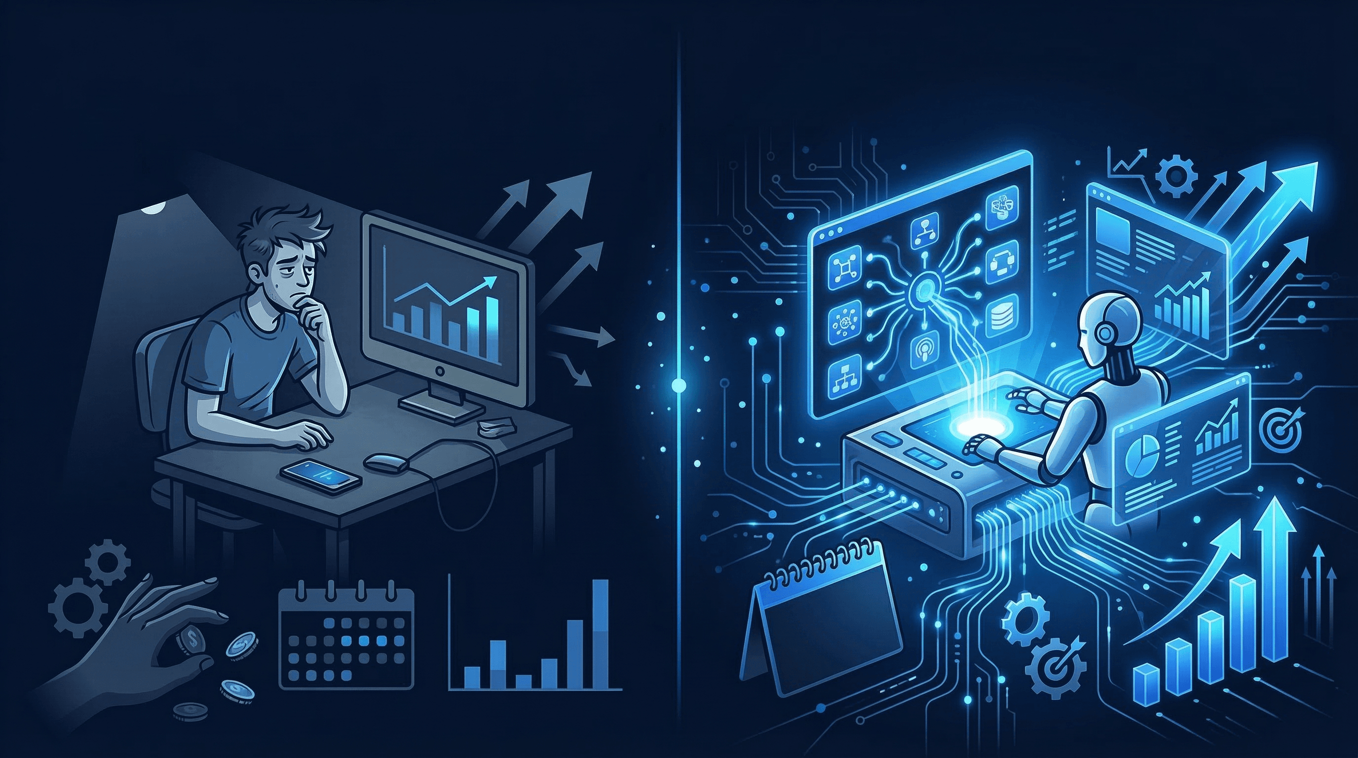 Social Media Poster Agent — Before vs After