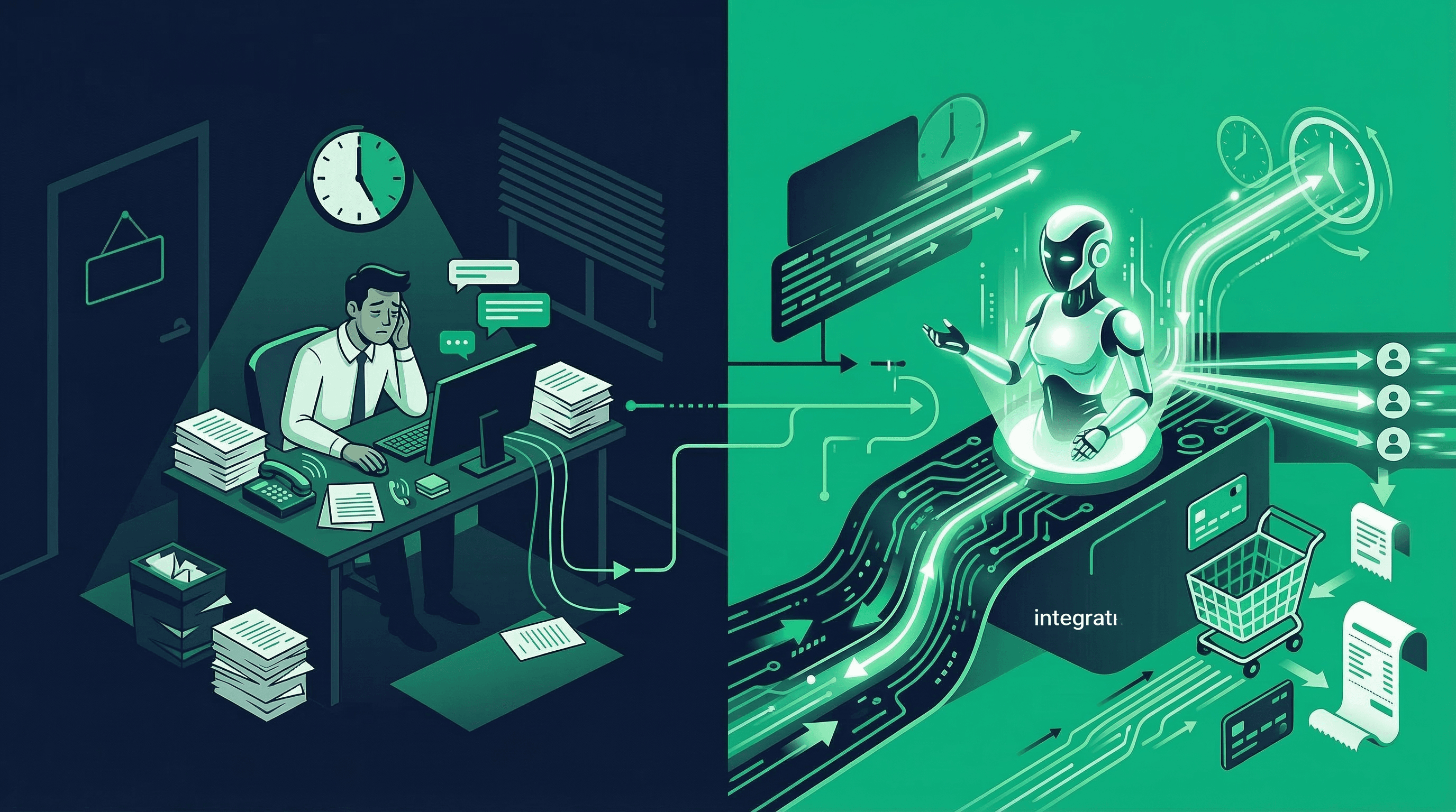 24/7 Unified Sales & CS Agent — Before vs After
